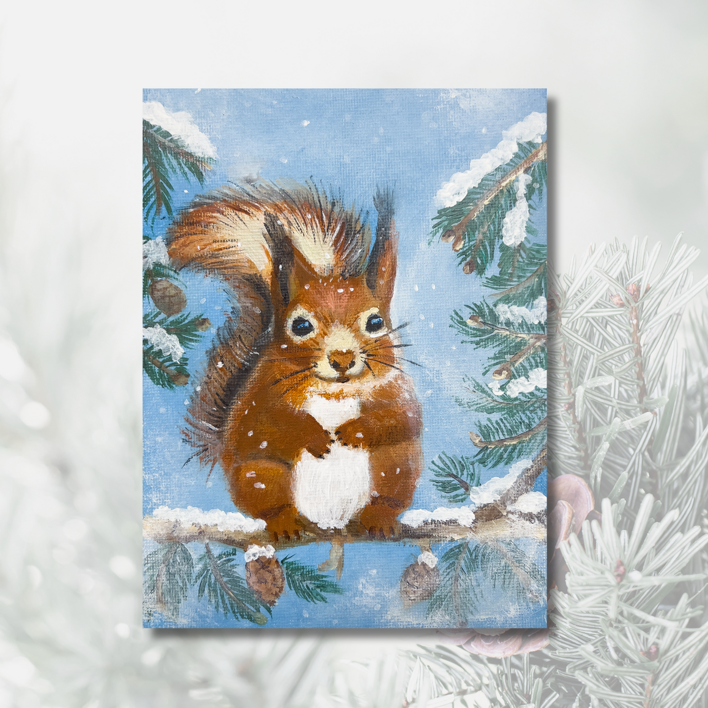 Eichhörnchen im Winter - FineArt Print